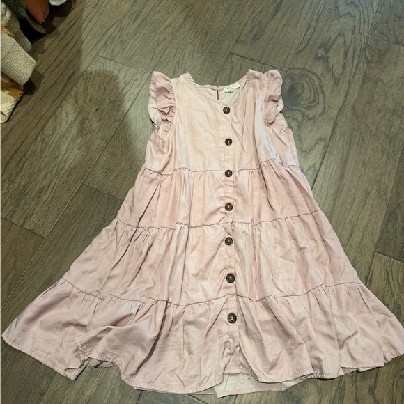 Hayden Pink Button-Down Kids Dress - Picture 1 of 2